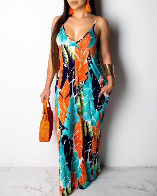 spaghetti strap maxi dress