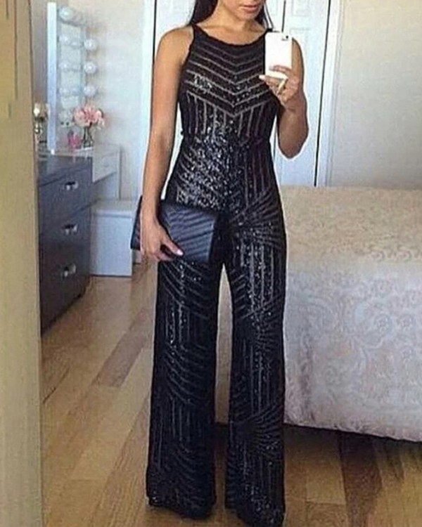 chic me black jumpsuit
