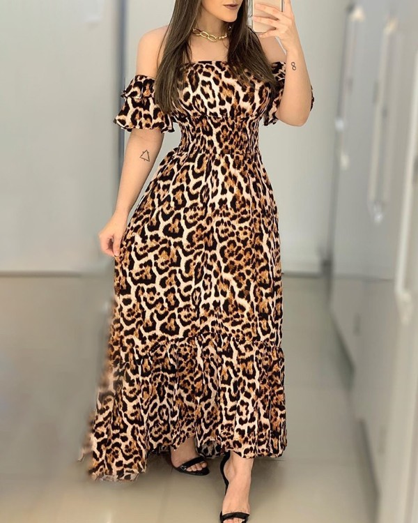 vestido maxi chita