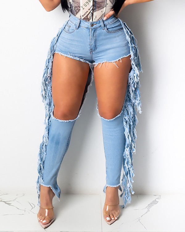 jeans with cut out pockets