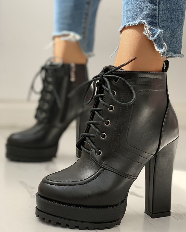 chunky heeled ankle boots