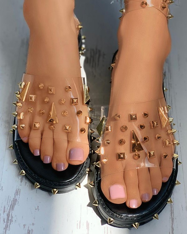 flat perspex sandals