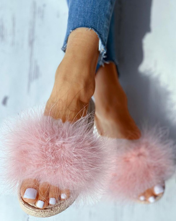 fluffy slippers online