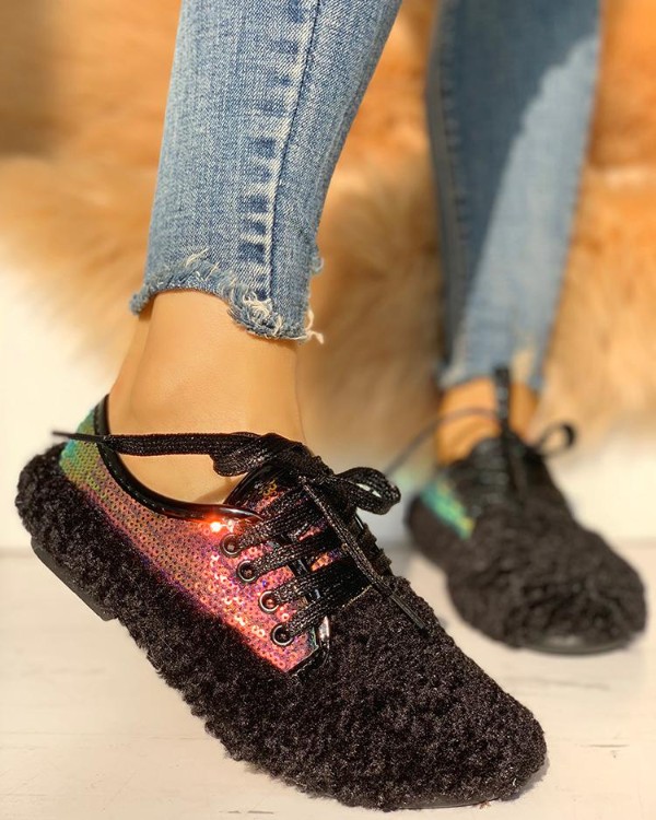 fluffy shoes trend