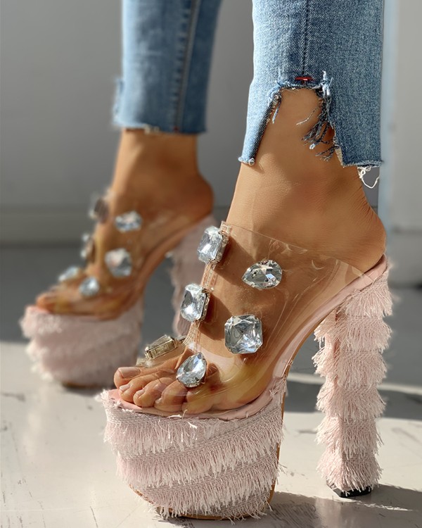 fluffy heels