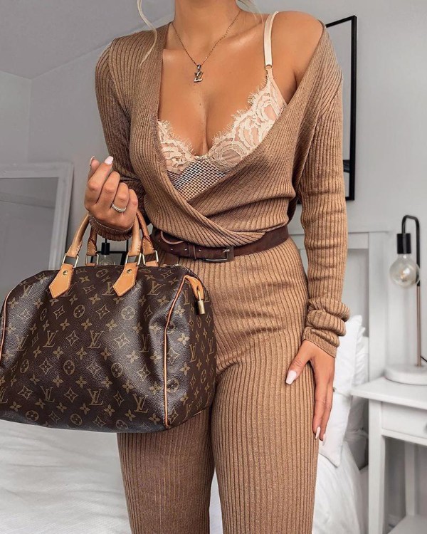 ribbed casual jumpsuit