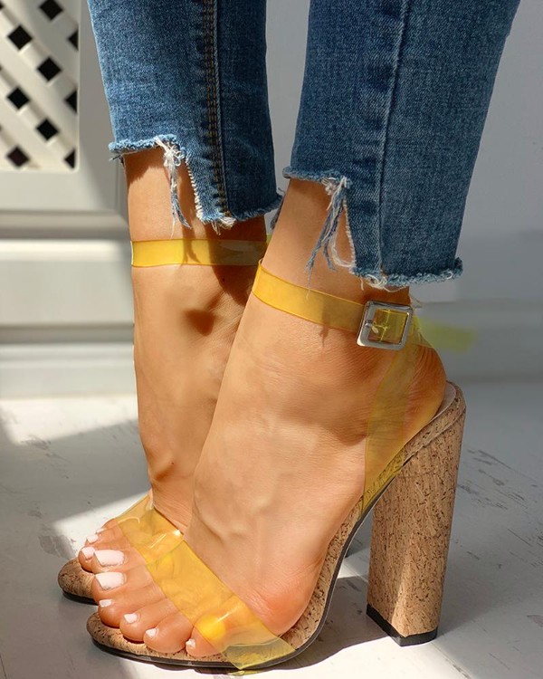 transparent heel sandals online