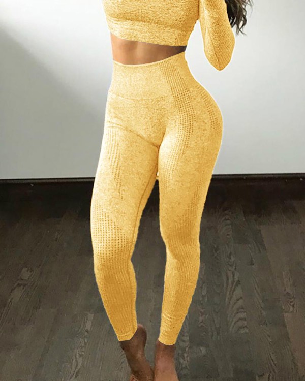 yellow gym leggings