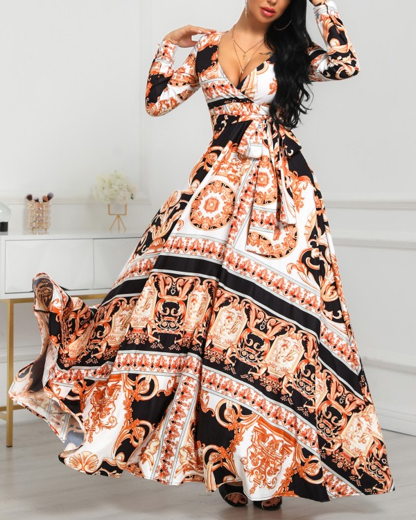 vintage print dress
