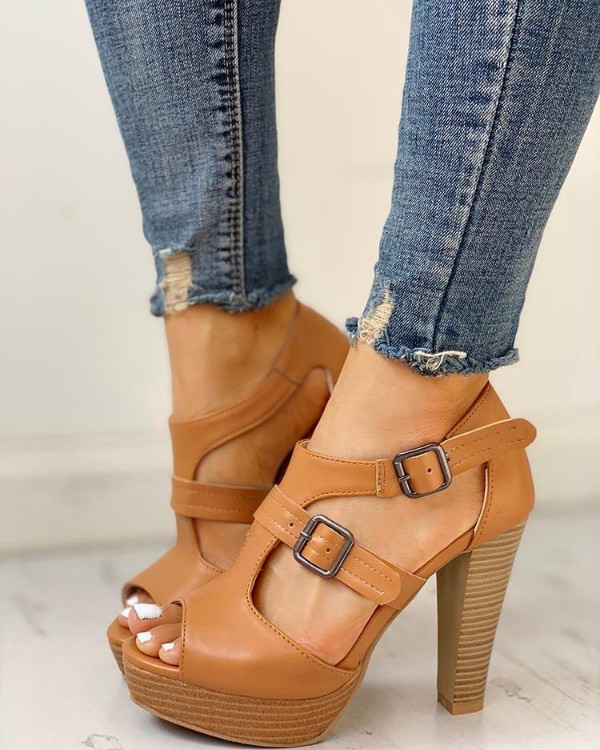 chunky sandals with heels