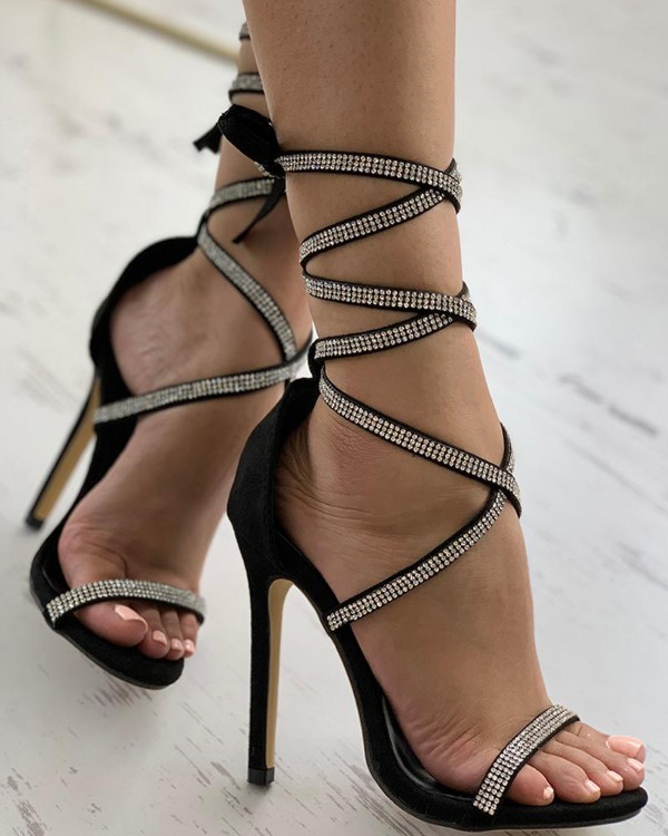 strappy stilettos