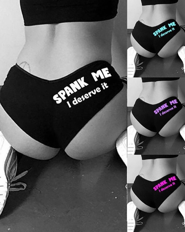 Slogan Print Sexy Panty Online. Discover hottest trend fashion at