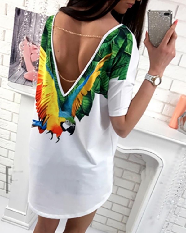 parrot print shirt