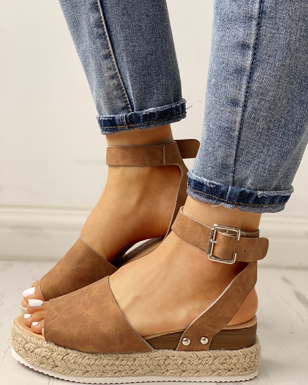 peep toe slingback espadrille platform sandals