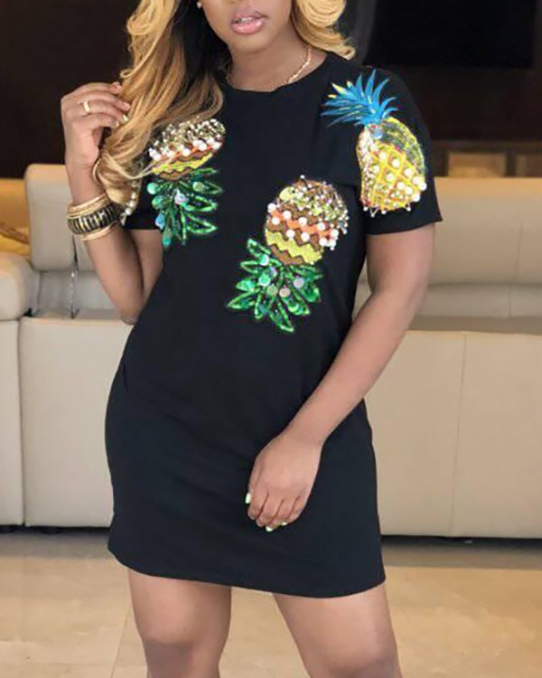 pineapple t shirt dress