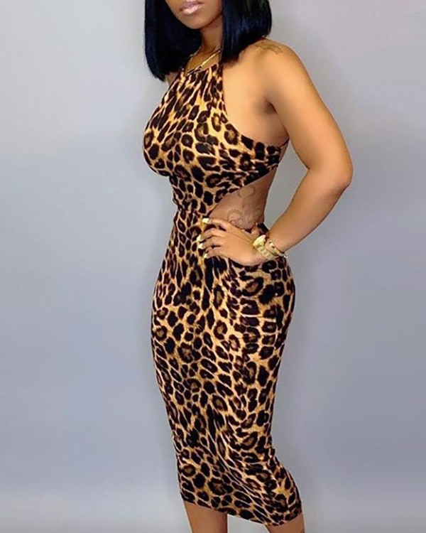 leopard bodycon dress