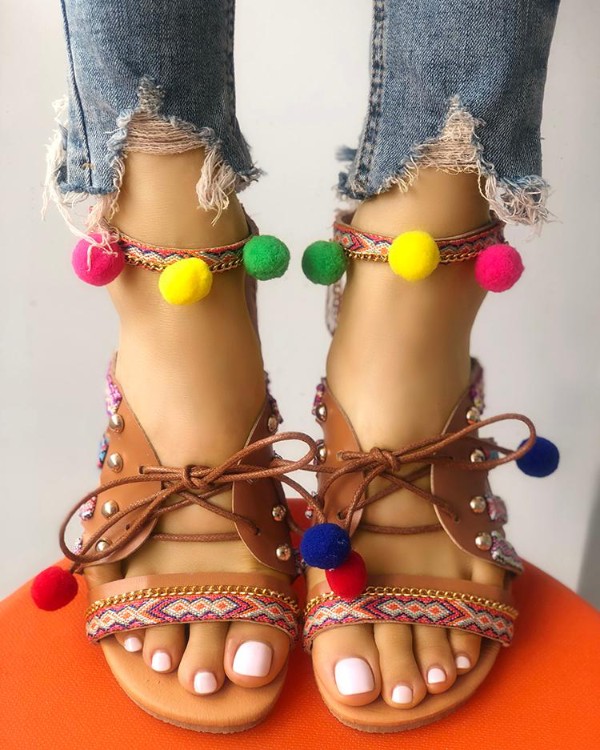 pom pom sandals online