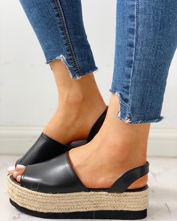 platform espadrilles closed toe