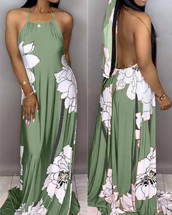 open back maxi dress casual