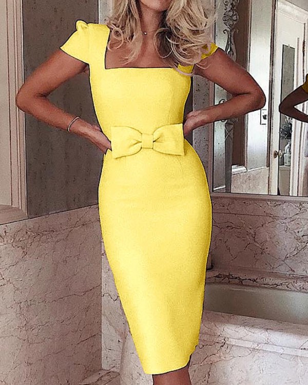 chic me yellow dress