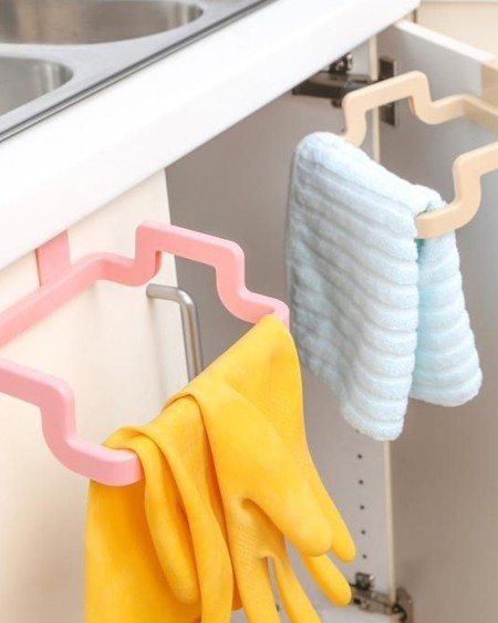 Plastic trash bag rack portable hanging trash bin trash bag storage rack holder kitchen gadget storage rack