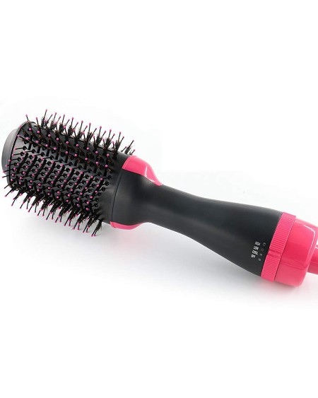 Salon Hot Air Paddle Styling Brush Negative Ion Generator Hair Straightener Curler
