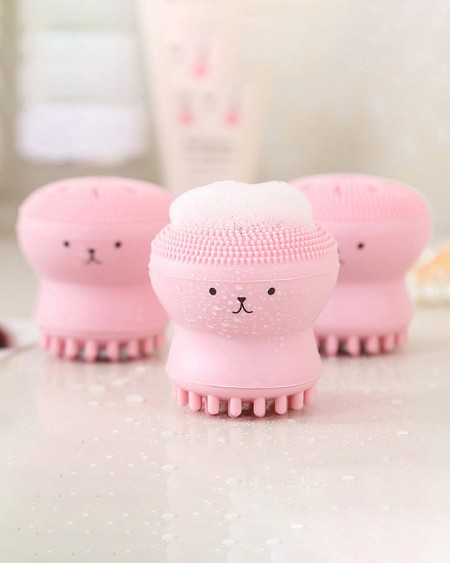 Animal Small Octopus Shape Silicone Facial Cleaning Brush
