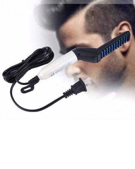 Quick Beard Straightener Multifunctional Hair Comb Curling Curler Show Cap Men