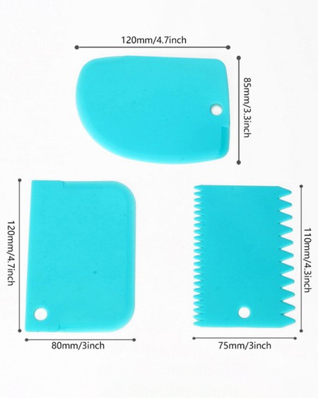 3PCS/Lot Cream Scraper DIY Scraper Cake Decorating Fondant pastry cutters