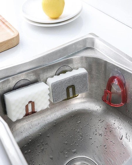 Kitchen Suction Cup Sink Drain Rack Sponge Storage Holder