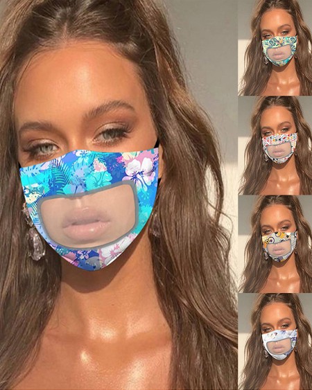 Breathable Face Mask With Clear Window Visible Expression For The Deaf And Hard Of Hearing