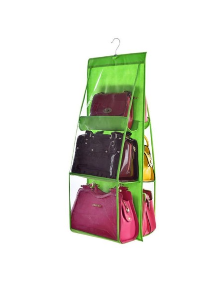 6 Pocket Hanging Bag Organizer Wardrobe Transparent Storage Bag