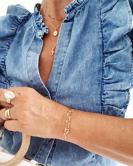 Solid Color Ruffles Puffed Sleeve Blouse