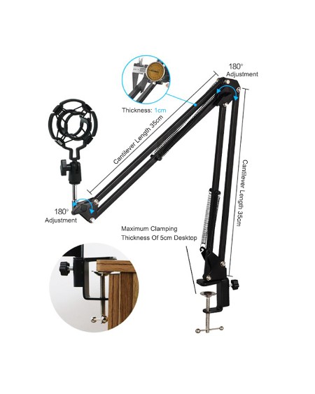 Microfone Bm 800 Studio Microphone Professional Microfone Bm800 Condenser Sound Recording Microphone