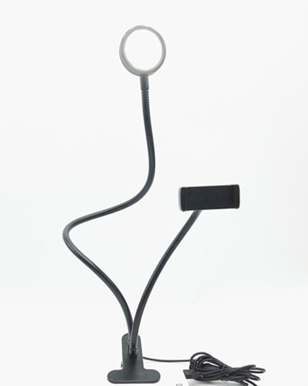 Selfie Ring Light with Cellphone Holder - Ring Light Stand for Live Stream and Makeup