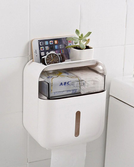 Waterproof Wall Mount Toilet Paper Holder Towel For Bathroom Tissue Paper Box