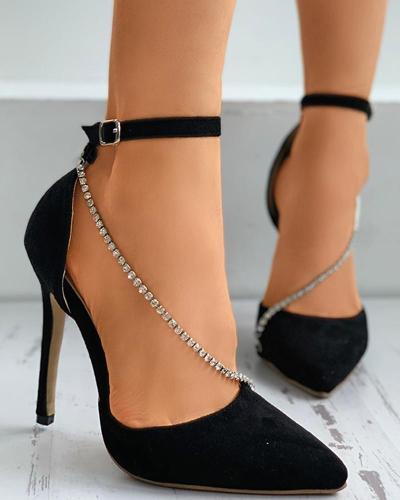 variedshoes cutout peep toe thin heeled heels
