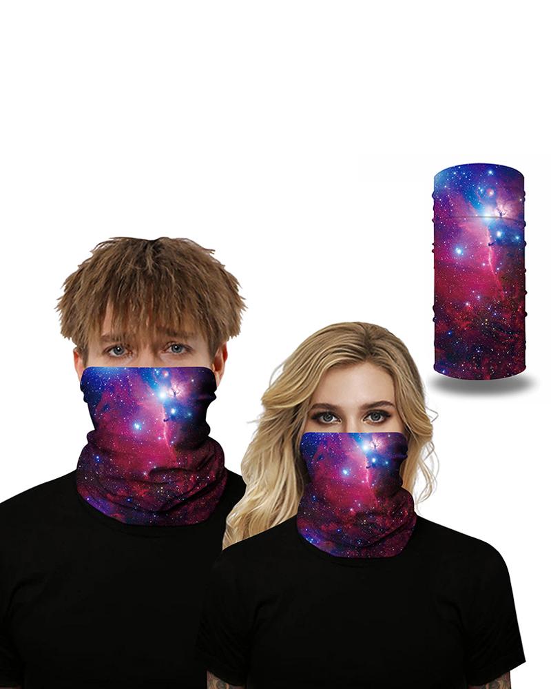 

Galaxy Print Breathable Face Bandana Magic Scarf Headwrap Balaclava, Multicolor