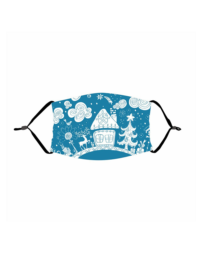 

Christmas Print PM 2.5 Face Mask For Kids, Style1