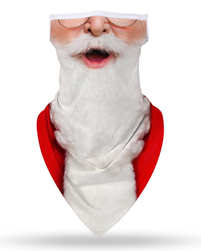 

Christmas Print Breathable Ear Loop Face Cover, Style7