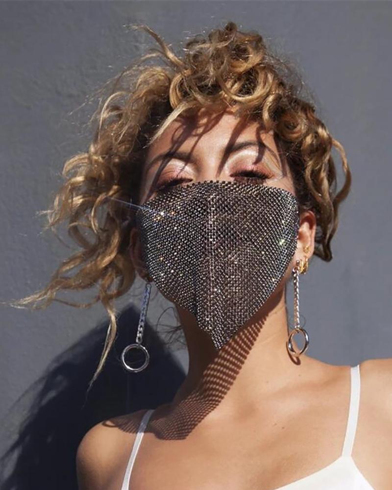 

Studded Breathable Mouth Mask Washable And Reusable, Black
