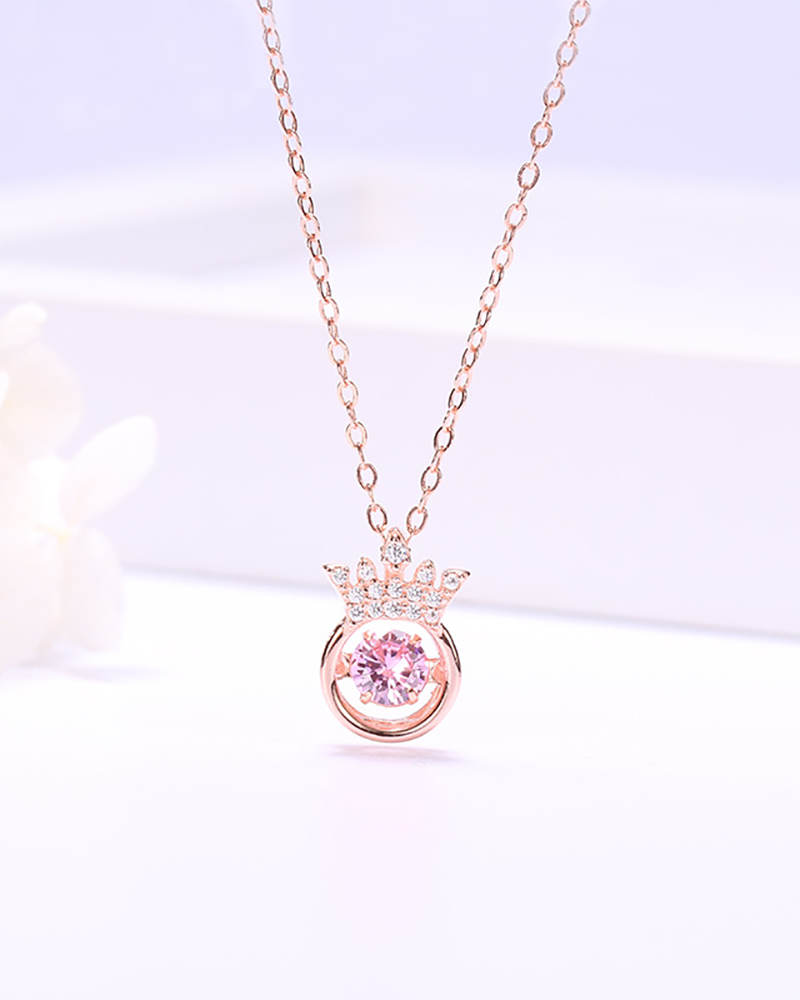 

Diamond Crown Sparkling Dance Necklace, Rose gold