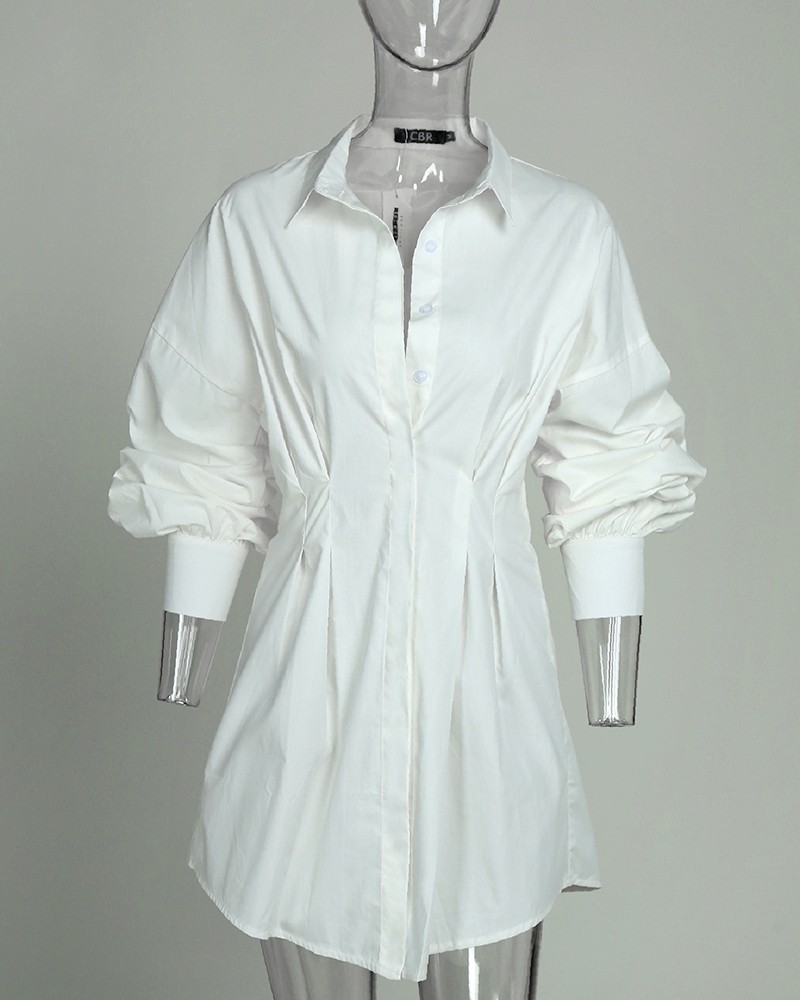 long white shirt dress