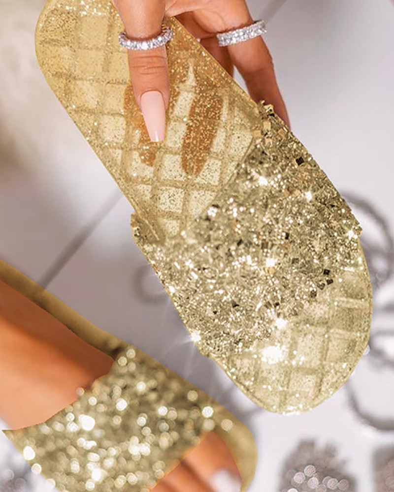 glitter sandals