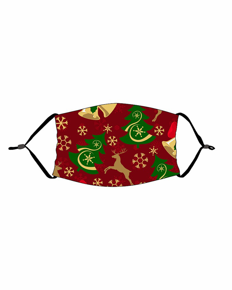 

Christmas Print PM 2.5 Earloop Face Mask For Adults, Style4