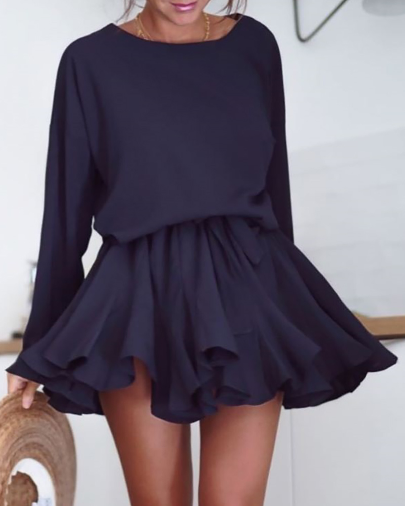 round neck skater dress