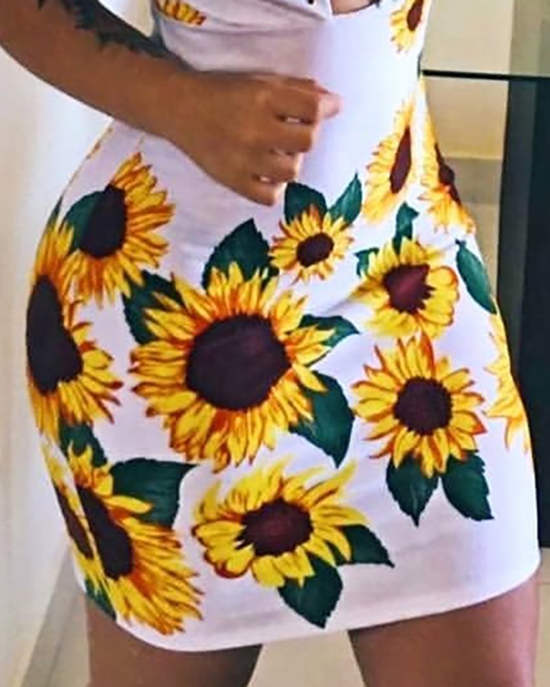 sunflower bodycon dress