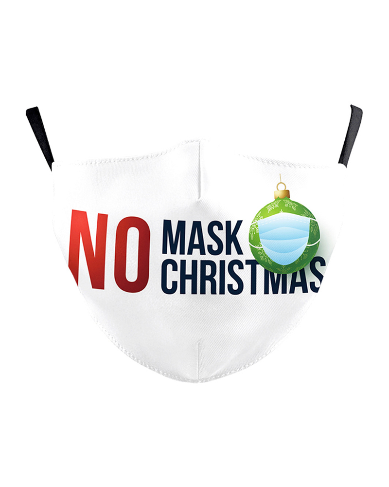 

Christmas Letter Print PM2.5 Breathable Face Mask, Style4