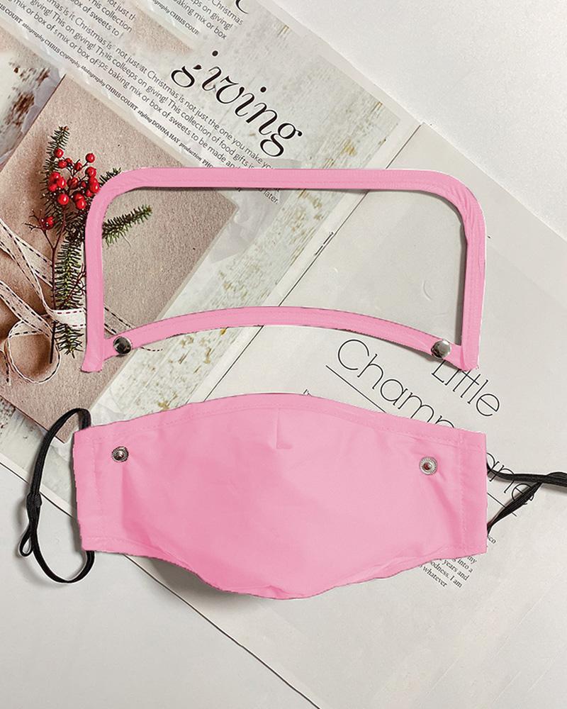 

Detachable Face Mask With Eyes Shield, Pink