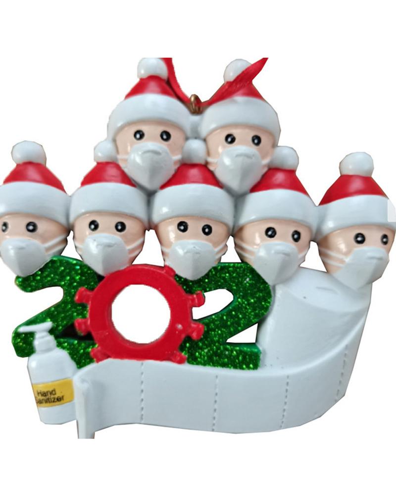 

Christmas 2020 Family Member With Mask & Toilet Paper Ornament, Style6